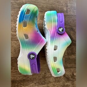 Tie Dye Girls Crocs Size 1